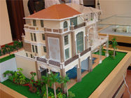 Internal Light Villa House 3D Model 10CM Wood Base Plate 1 / 30 Scale