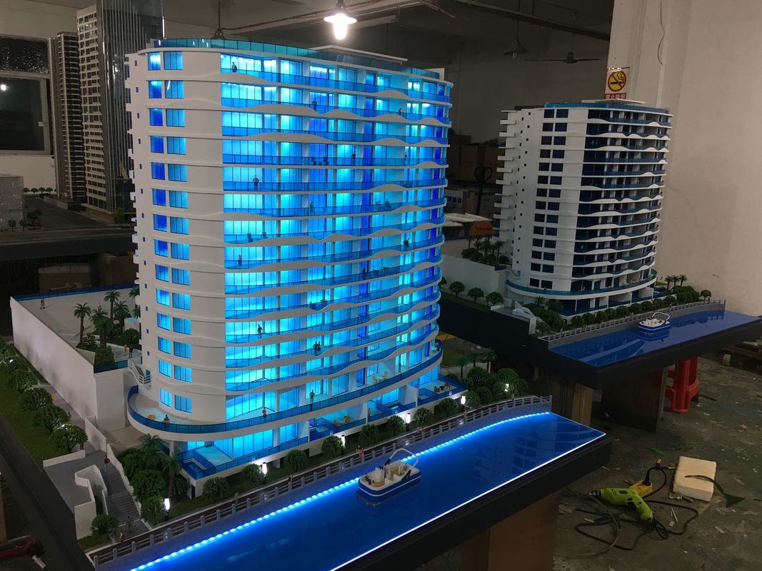 Acrylic Residential Building Model , 3D Max Building Modeling 1 . 6 * 1 . 8M